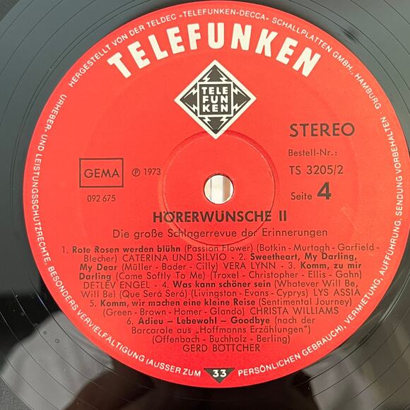 Hörerwünsche 2 Die Große Schlagerrevue Der Erinnerungen 2xLP 1973 Telefunken - Picture 10 of 12